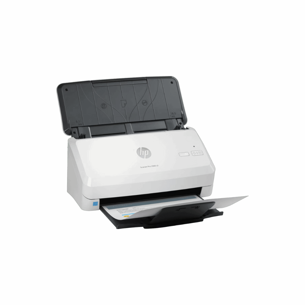 HP ScanJet Pro 2000 S2 (6FW06A) – Sheet Feed Document Scanner, 35 PPM, Duplex Scanning, 3,500 Pages/Day Duty Cycle, 1 Year Warranty - Side View