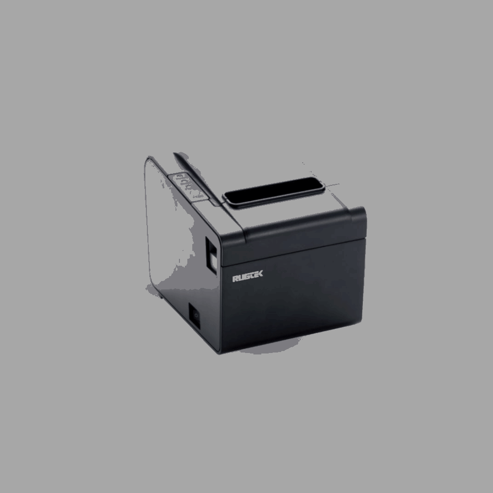 Rugtek RP80 H1 3" Wireless Thermal Receipt Printer – USB, Serial, Ethernet & WiFi, 250mm/s, CR Port, 1 Year Onsite Warranty - Side View