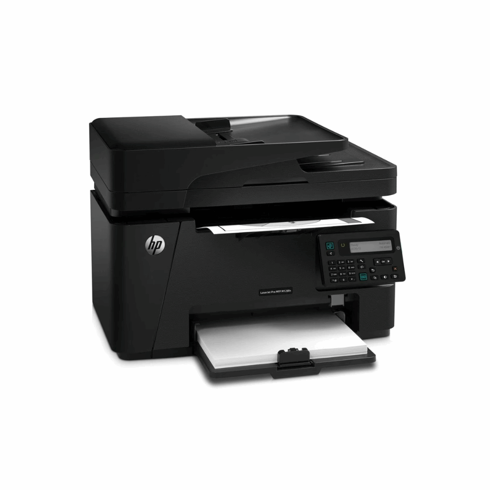 HP LaserJet Pro MFP M128fn (CZ184A) – All-in-One Monochrome Laser Printer with Fax, Network, ADF, Legal Size Support, 3 Year Warranty - Side View