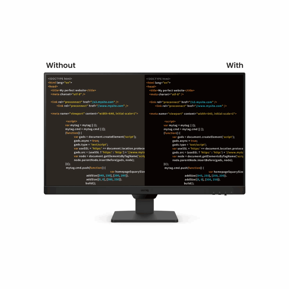 BenQ GW2790 – 27" FHD IPS Borderless, 100Hz, 99% sRGB, Dual HDMI/DP, Speakers, Coding Mode, Wall Mount, 3 Year Warranty - Front View