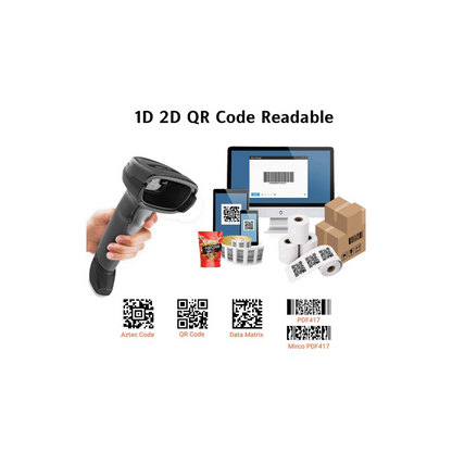 Zebra DS4608-XD7U2104ZVY – 2D Wired Barcode Scanner, Black USB Kit (India Only), Shielded USB Cable, 5 Year Warranty - QR View