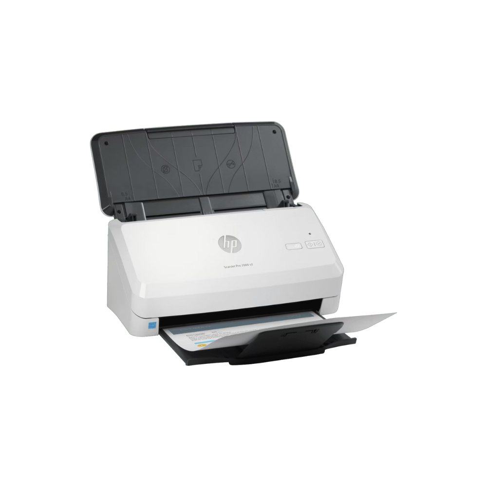 HP ScanJet Pro 2000 S2 (6FW06A) – Sheet Feed Document Scanner, 35 PPM, Duplex Scanning, 3,500 Pages/Day Duty Cycle, 1 Year Warranty - Side View