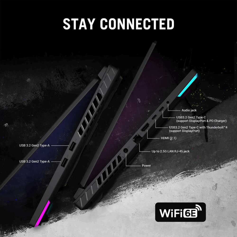 ASUS ROG Strix G16 G614JU-N4200WS – Intel i7-13650HX / RTX 4050 6GB / 16GB DDR5 / 1TB SSD / 16" WUXGA 165Hz / Win 11 Home / Eclipse Gray