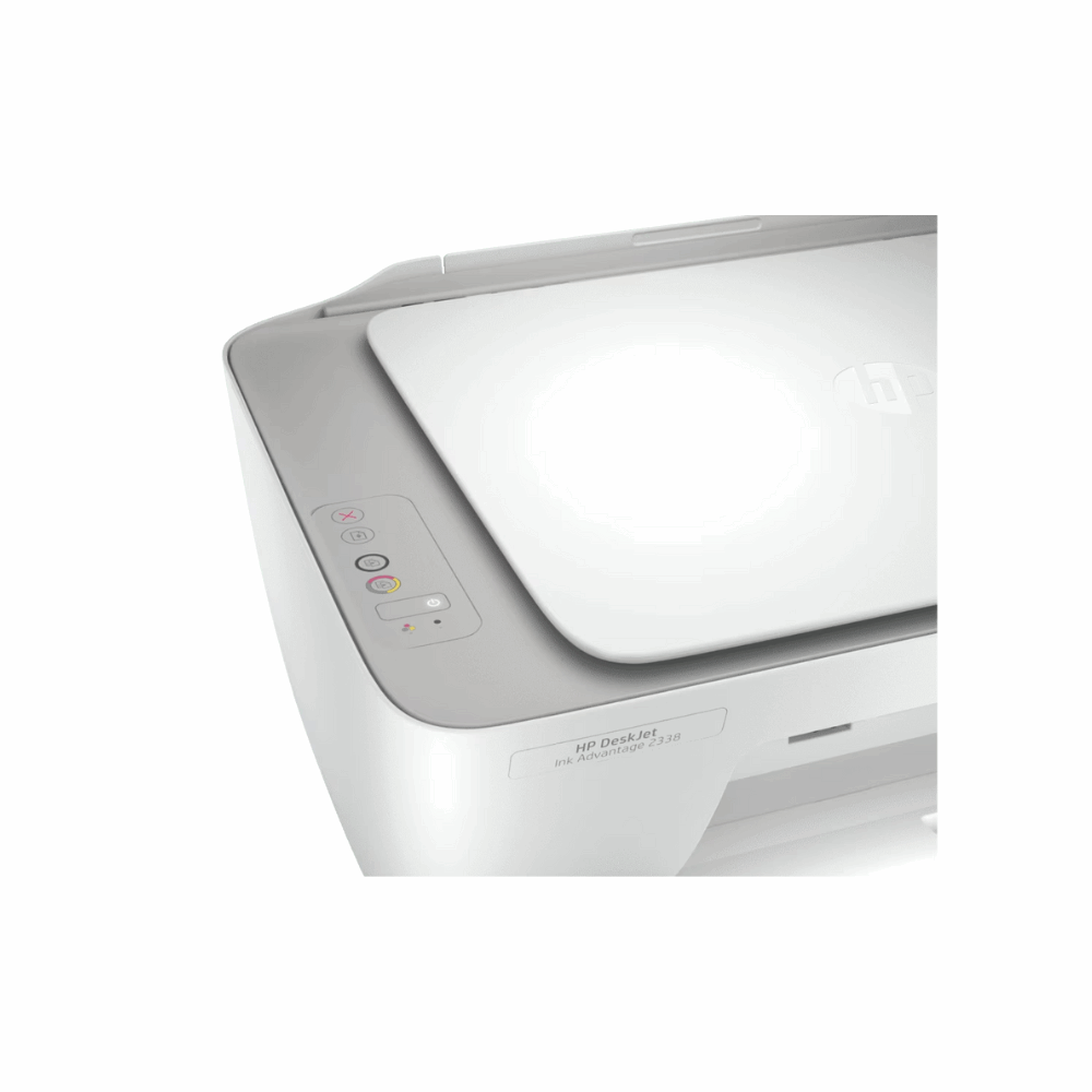 HP DeskJet Ink Advantage 2338 (7WQ06B) – All-in-One Printer, Print/Scan/Copy, Compact Design, USB, 1 Year Warranty - Half Side View