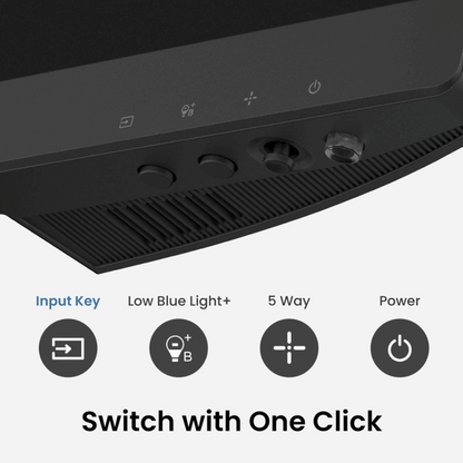 BenQ GW2490T – 23.8" FHD IPS Borderless, 100Hz, 99% sRGB, HDMI/DP, Speakers, Coding Mode, Height Adjustable, Wall Mount, 3 Year Onsite Warranty - Bottom View