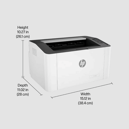 HP Laser 1008w (714Z9A) – Entry Level Monochrome Laser Printer, Wi-Fi, 20 PPM, W1660A Toner, 1 Year Warranty - Side View