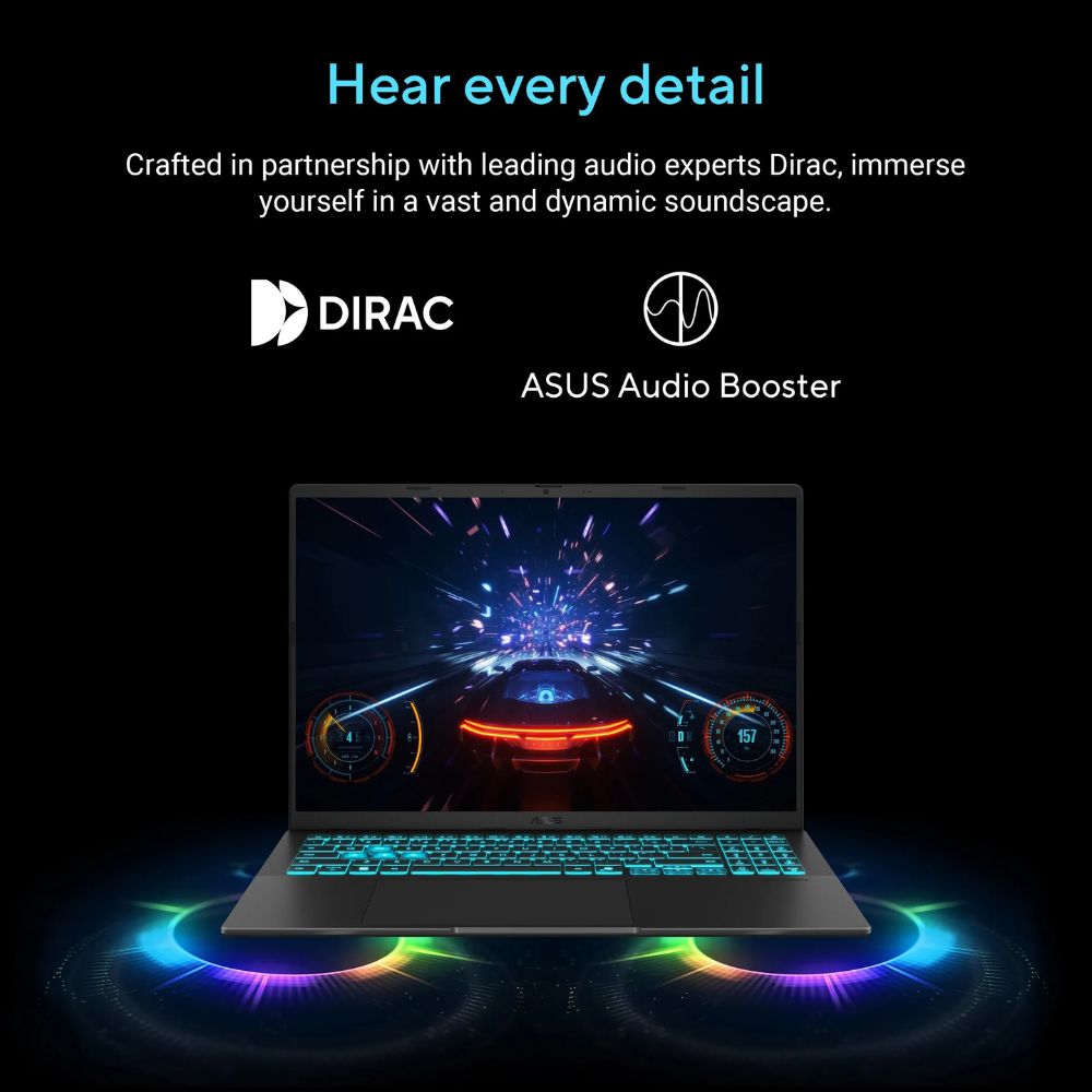 ASUS Gaming V16 V3607VU-RP550WS – Intel Core 5 / RTX 4050 6GB / 16GB DDR5 / 512GB SSD / 16" WUXGA / Win 11 Home / Black