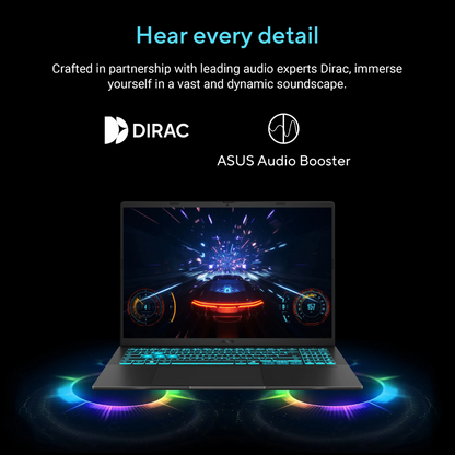 ASUS Gaming V16 V3607VU-RP550WS – Intel Core 5 / RTX 4050 6GB / 16GB DDR5 / 512GB SSD / 16" WUXGA / Win 11 Home / Black
