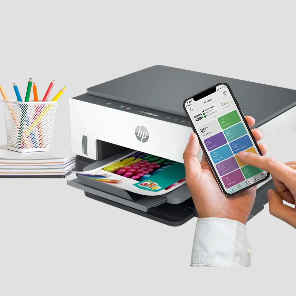 HP Smart Tank 670 (6UU48A) – Wireless All-in-One Ink Tank Printer, Duplex, 6,000 Pages Black & 8,000 Pages Color Yield, 1 Year Warranty - Phone Setup View
