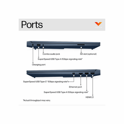 HP Victus Gaming Laptop 15-fa2191TX – 15.6" FHD IPS 144Hz, 16GB RAM, 512GB SSD, RTX 3050A 4GB, Win 11, MS Office 2024, Backlit KB, Performance Blue