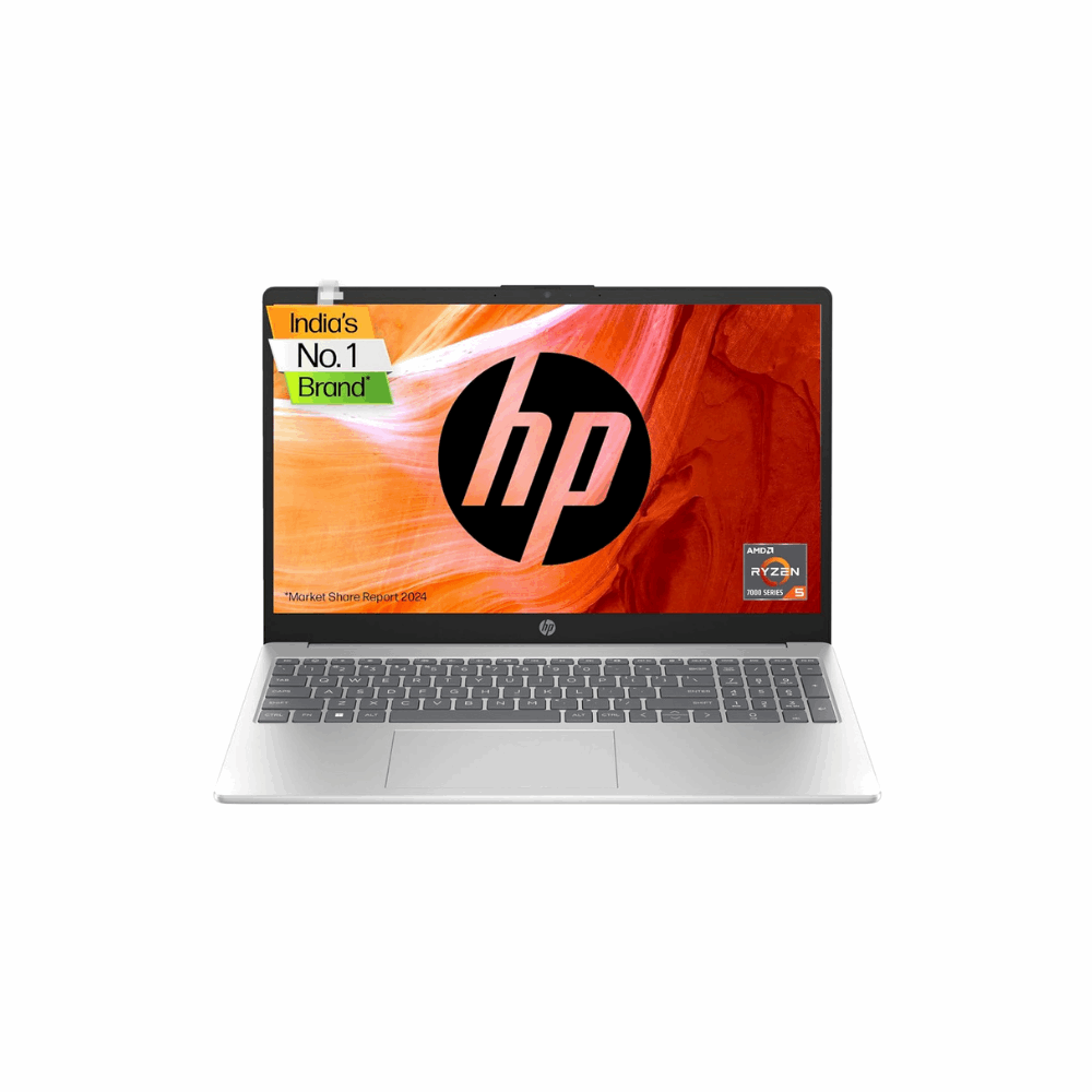 HP 15s Ryzen 5 7520U 15-fc0030AU Laptop – 15.6" FHD, 16GB RAM, 512GB SSD, Win 11, MS Office, Backlit Keyboard, Natural Silver