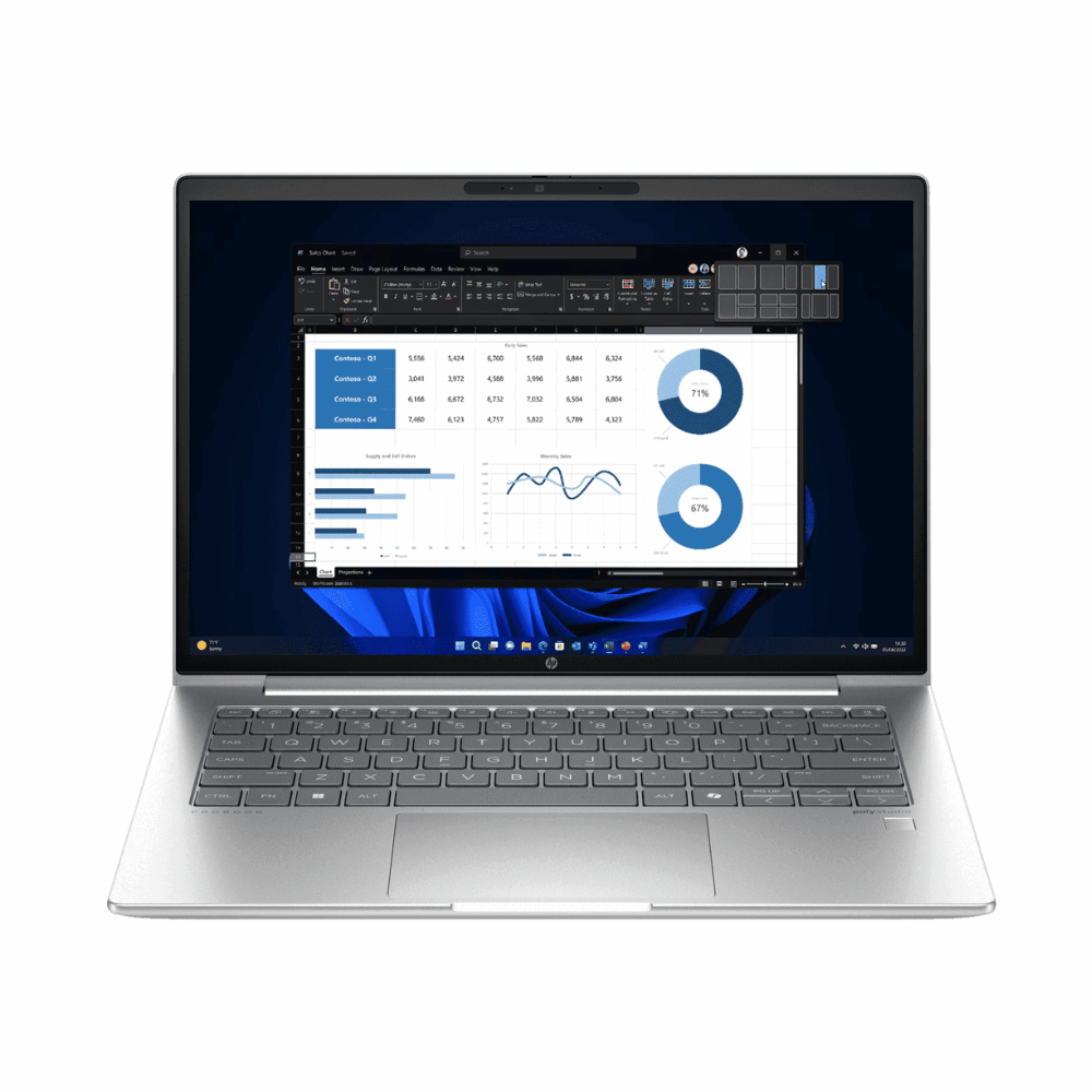 HP ProBook 440 G11 D32FFAT Laptop – Intel Core U7‑155U 16GB RAM 1TB SSD 14" FHD DOS – Front View
