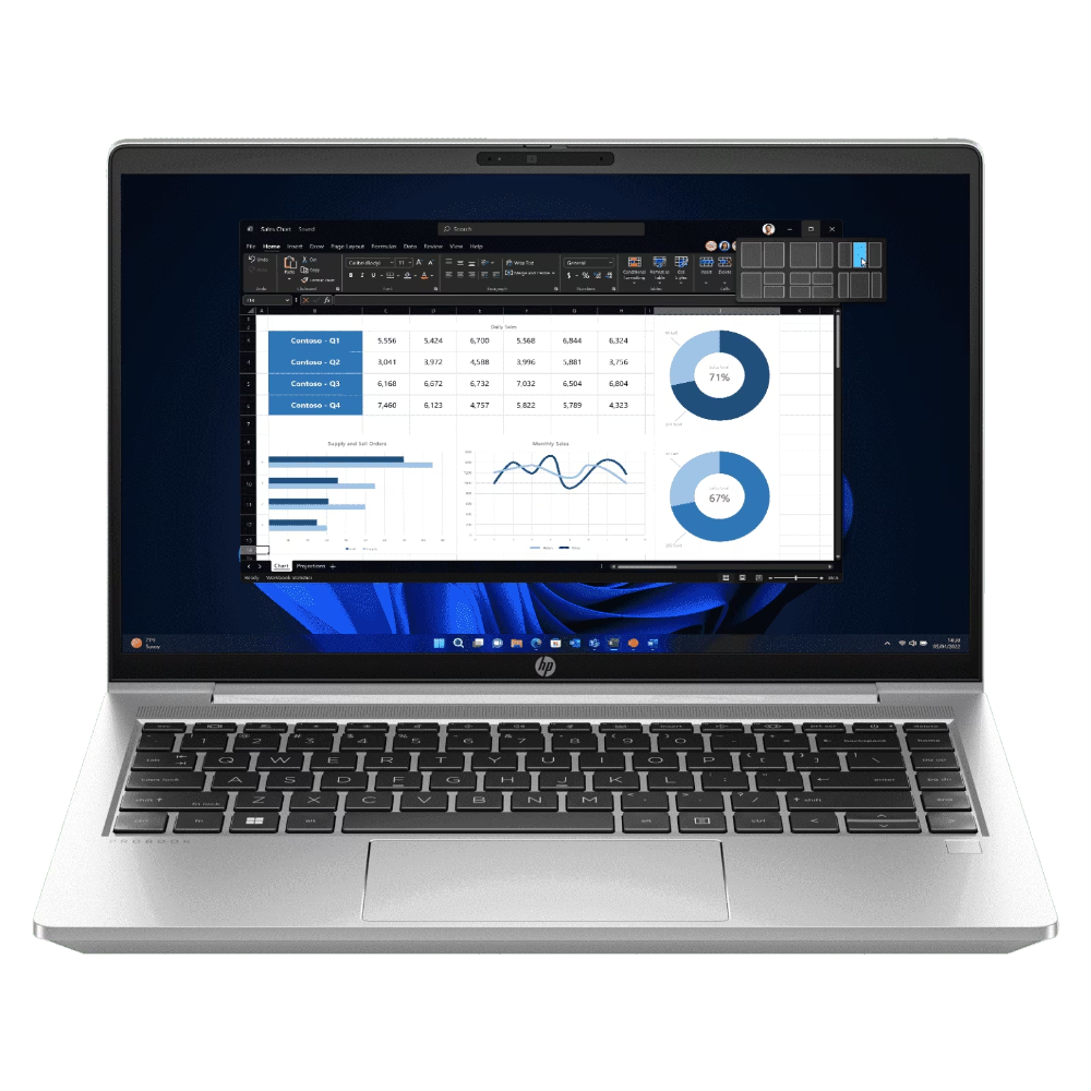 Refurbished HP ProBook 650 G8 – i5 11th Gen, 15.6" FHD, 16GB, 512GB SSD, Win 10 Pro, Silver, 3 Yr Warranty - front view