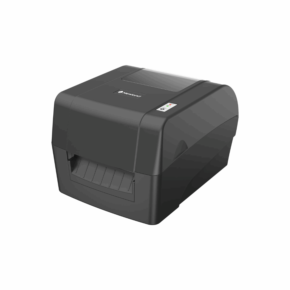 NLS LP410-IN – Thermal Transfer/Direct Thermal Label Printer, 4.25" (108mm), 203 dpi, 127mm/sec, 8MB SDRAM, 4MB Flash, USB, Optional Ethernet/Serial - Front View