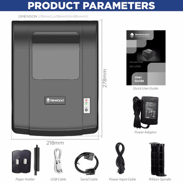 NLS LP410-IN – Thermal Transfer/Direct Thermal Label Printer, 4.25" (108mm), 203 dpi, 127mm/sec, 8MB SDRAM, 4MB Flash, USB, Optional Ethernet/Serial - product explain View
