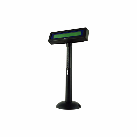 Posiflex Compact Desktop Pole – 225mm Height with Default Base Plate, Durable Mounting Solution - Front View