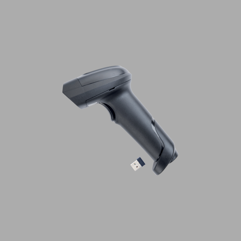 Rugtek CD-3200BT-E Wireless 2D/1D Barcode Scanner – Bluetooth Dongle, Inventory Mode, Extended Battery, 3 Years Warranty - Side View