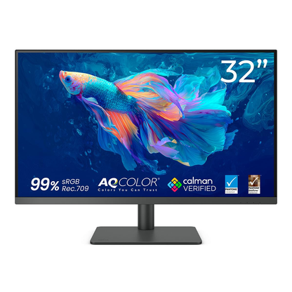 BenQ Creative Pro PD3205U 31.5-inch 4K UHD Professional Designer Monitor – IPS, HDR10, 99% sRGB, USB-C 90W - front view