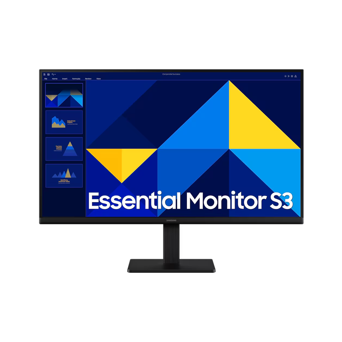 Samsung 27-Inch FHD IPS Monitor (LS27D300GAWXXL) – 100Hz, HDMI, VGA, 3-Sided Borderless, 3 Year Warranty - front view