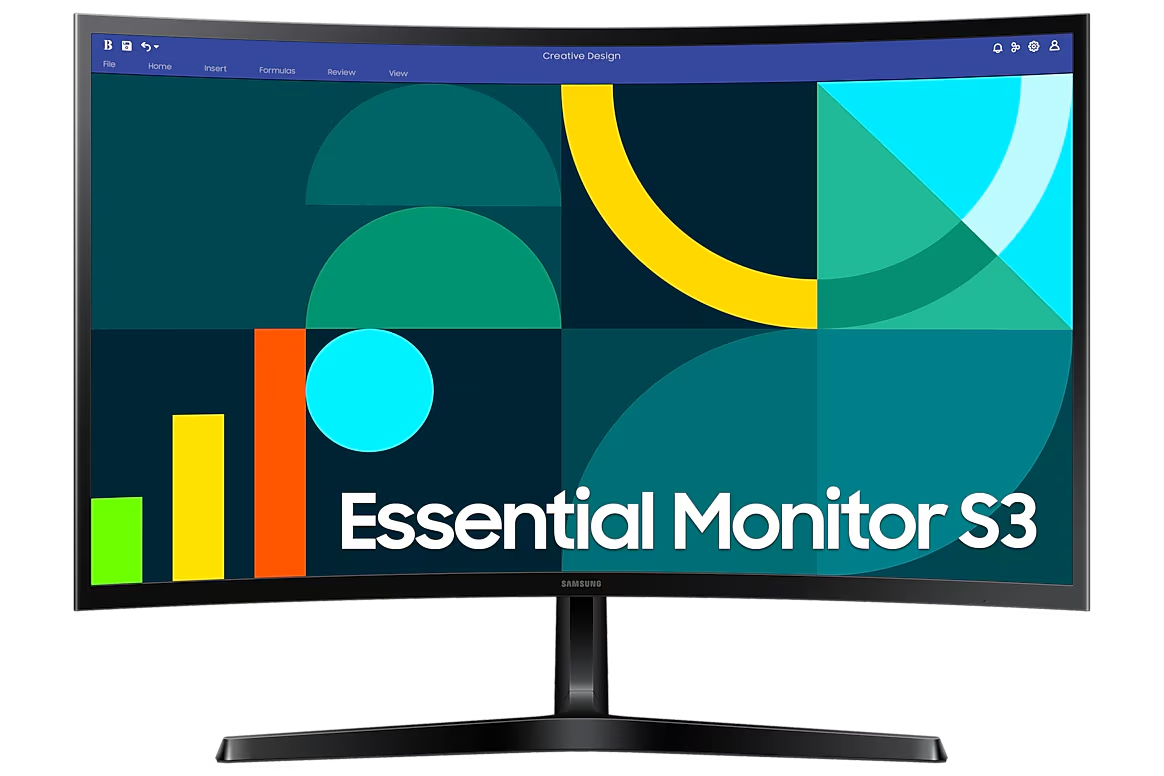 Samsung 27-Inch FHD Curved Monitor (LS27D368GAWXXL) – VA Panel, 100Hz, 1800R Curvature, HDMI, VGA, 3 Year Warranty