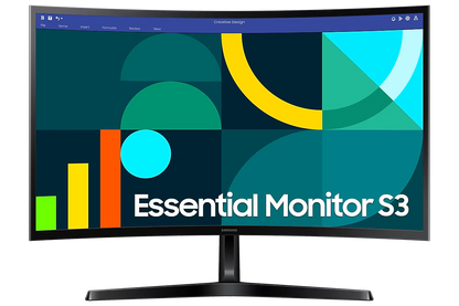 Samsung 27-Inch FHD Curved Monitor (LS27D368GAWXXL) – VA Panel, 100Hz, 1800R Curvature, HDMI, VGA, 3 Year Warranty
