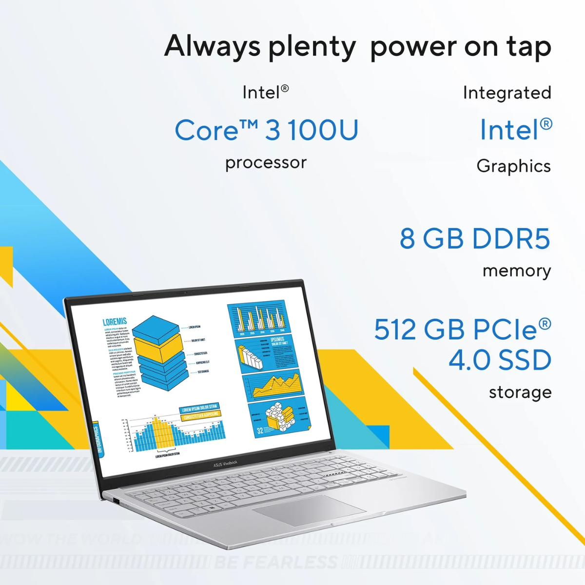 ASUS Vivobook 15 X1504VAP-IN005WS 15.6" FHD Laptop – Intel Core 3 100U, 8GB RAM, 512GB SSD, Windows 11 Home, 1 Year Warranty