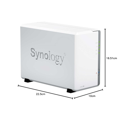 Synology DS223j 2-Bay NAS Storage Server – Realtek RTD1619B Quad-Core, 1GB DDR4 RAM, Up to 32TB Capacity, Gigabit LAN, DSM OS, 2 Years Warranty