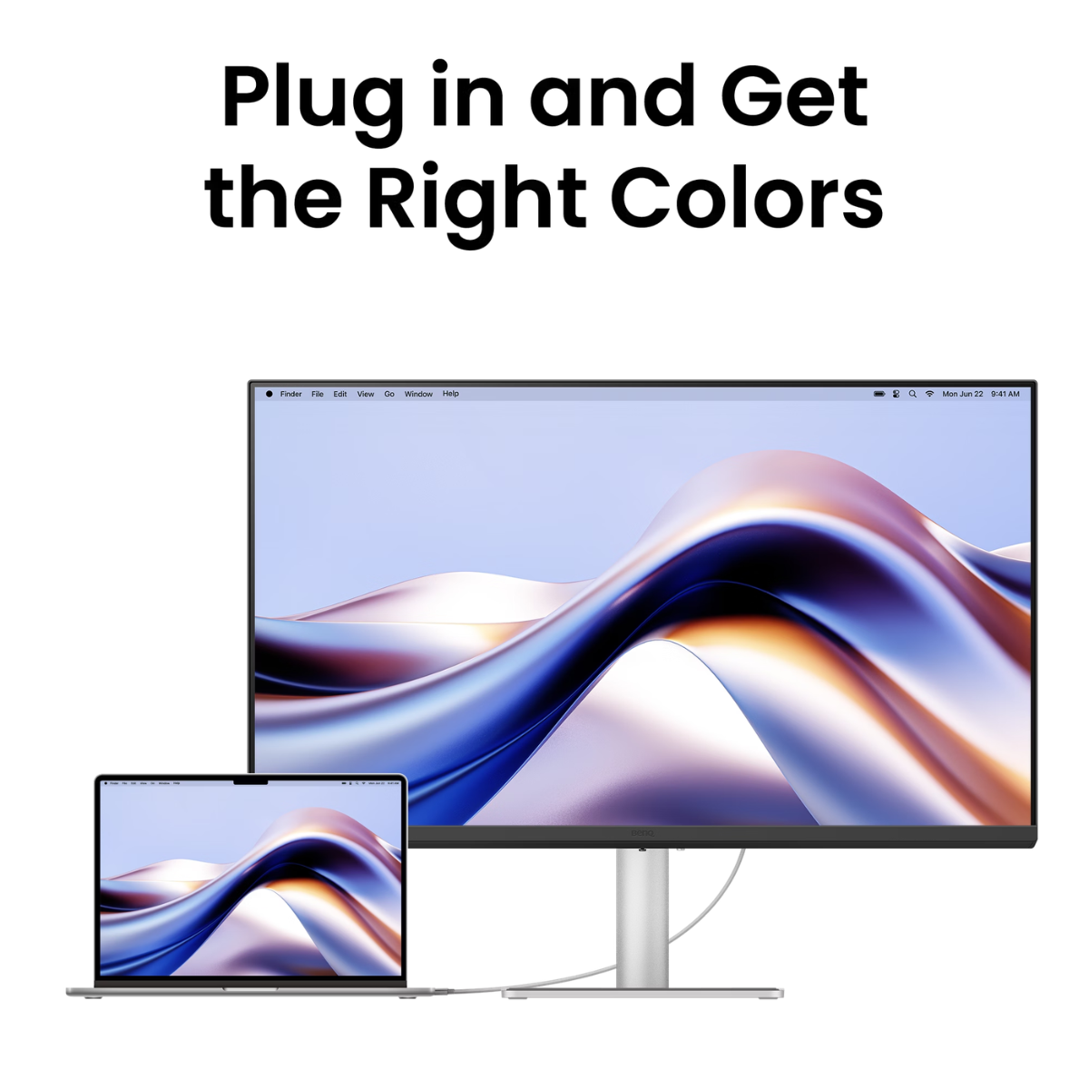 BenQ MA270U 27” 4K Mac-Compatible Monitor – 95% P3, Dual USB-C, 90W Power Delivery - mac monitor