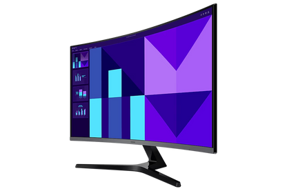 Samsung S32D390GAW 32-Inch FHD Curved Monitor (LS32D390GAWXXL) – VA Panel, 100Hz, HDMI, VGA, 1500R Curvature, 3 Year Warranty - side view