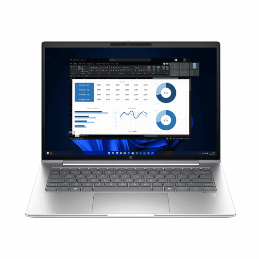 HP ProBook 4 G1iR i5-1334U 14 inch FHD business laptop in silver from Supreme Computers Chennai- front view