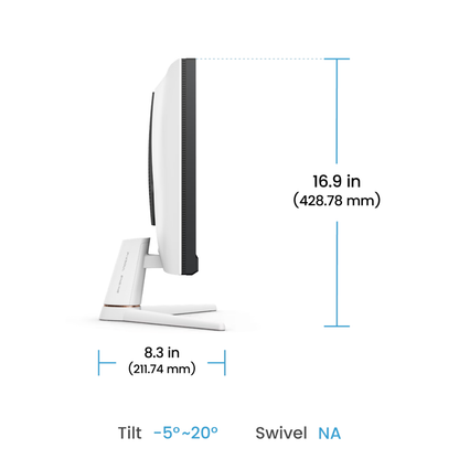 BenQ MOBIUZ EX271Q 27” 2K QHD 180Hz Gaming Monitor – IPS, 1ms, DisplayHDR 400, FreeSync Premium, USB-C 65W - side view