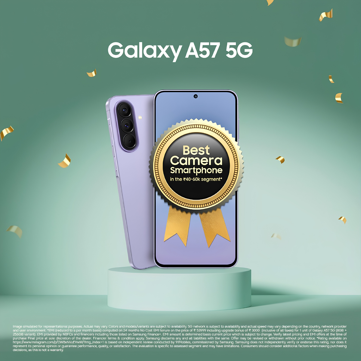 Samsung Galaxy A57 5G – 6.7" Super AMOLED 120Hz Display, 50MP Triple Camera, Agentic AI