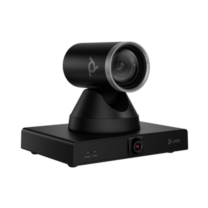 Poly Studio E60 Smart Mechanical PTZ 4K Conference Camera (9W1A6AA) – 12x Optical Zoom, USB, Presenter Tracking - left view