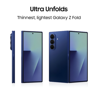 Samsung Galaxy Z Fold7 5G – 8" AMOLED 120Hz Foldable Display, Snapdragon 8 Elite, 200MP Camera, Galaxy AI
