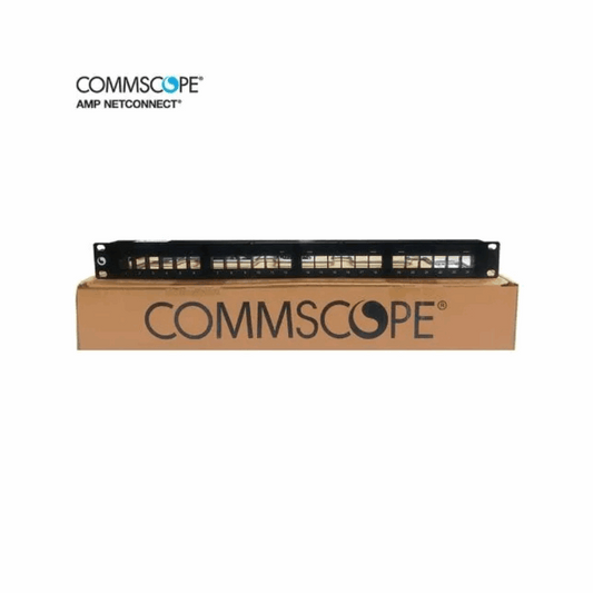 CommScope 24-port unloaded jack panel 1U (straight) for cat6 (760237040)