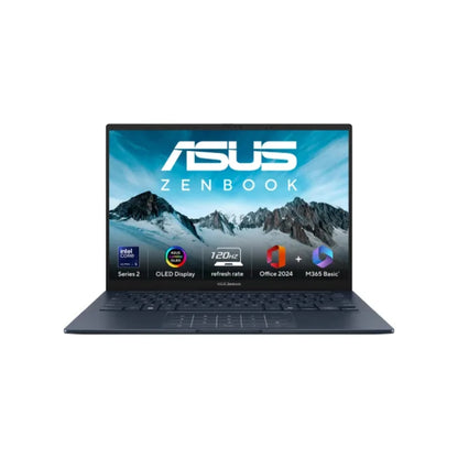 ASUS Zenbook 14 OLED UX3405CA-PZ162WS – Intel Core Ultra 5 225H, 16GB LPDDR5, 1TB PCIe Gen4 SSD, 14″ OLED Touch WQXGA+, Windows 11 Home + Office 2024 - Front View