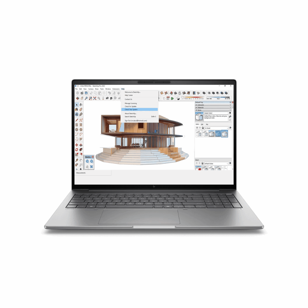 HP ZBook 8 G1i 16” C1KK6PT Mobile Workstation with Intel Core Ultra 7 255H, 32GB RAM, 1TB SSD, 16" Touch Display, Windows 11 Pro, 3 Year Warranty - Front View