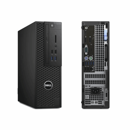 Refurbished Dell OptiPlex 3040 SFF – i5 6th Gen, 8GB RAM, 512GB SSD, DOS, 3 Year Warranty, Without Monitor - Front and Back View