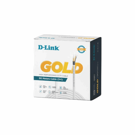 Dlink CCTV  3+1(90 MTR)Gold (DCC-CCU-90)Cable