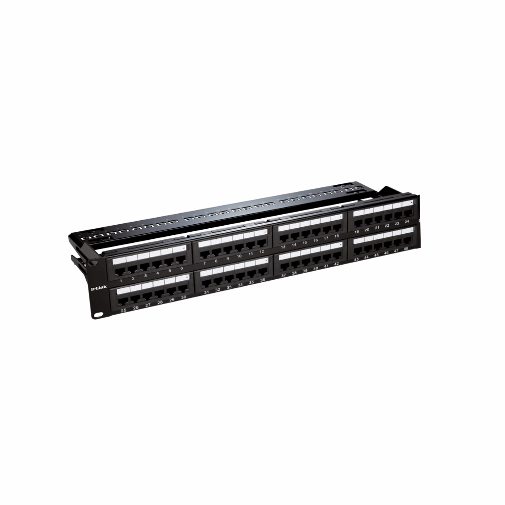 DLink  NPP-C61BLK481 Cat6 48Port PPanel Loaded