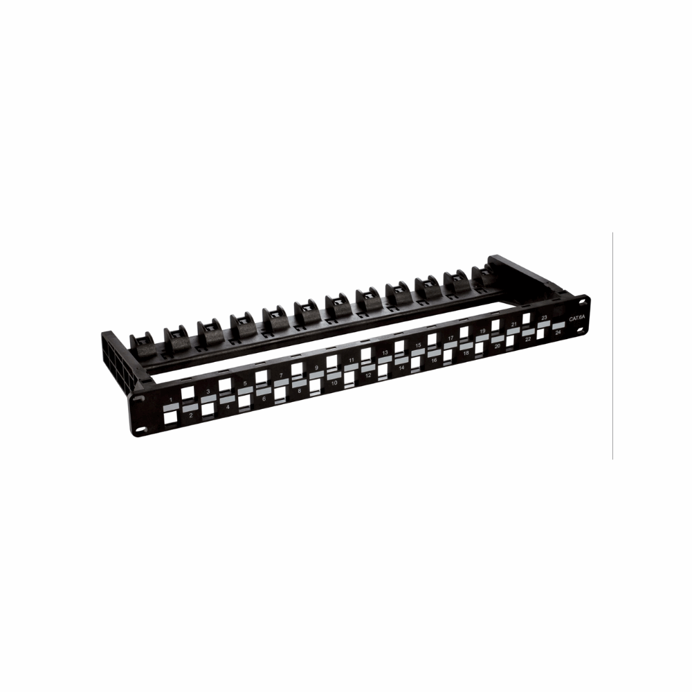 DLink Cat6A 24Port PPanel NPP-6A1BLK241 Loaded