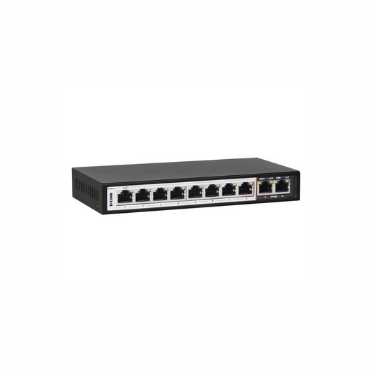DLink DES-F1010P-E  8+2  100Mbps 250m PoE Switch