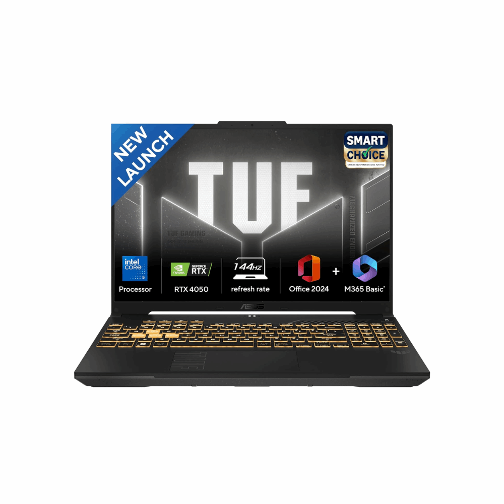 ASUS TUF Gaming F16 FX677VU-RL055WS – Intel Core 5, RTX 4050 4GB, 16GB DDR5, 512GB SSD, 16" WUXGA 144Hz, Win 11, 1 Year Warranty - Front View