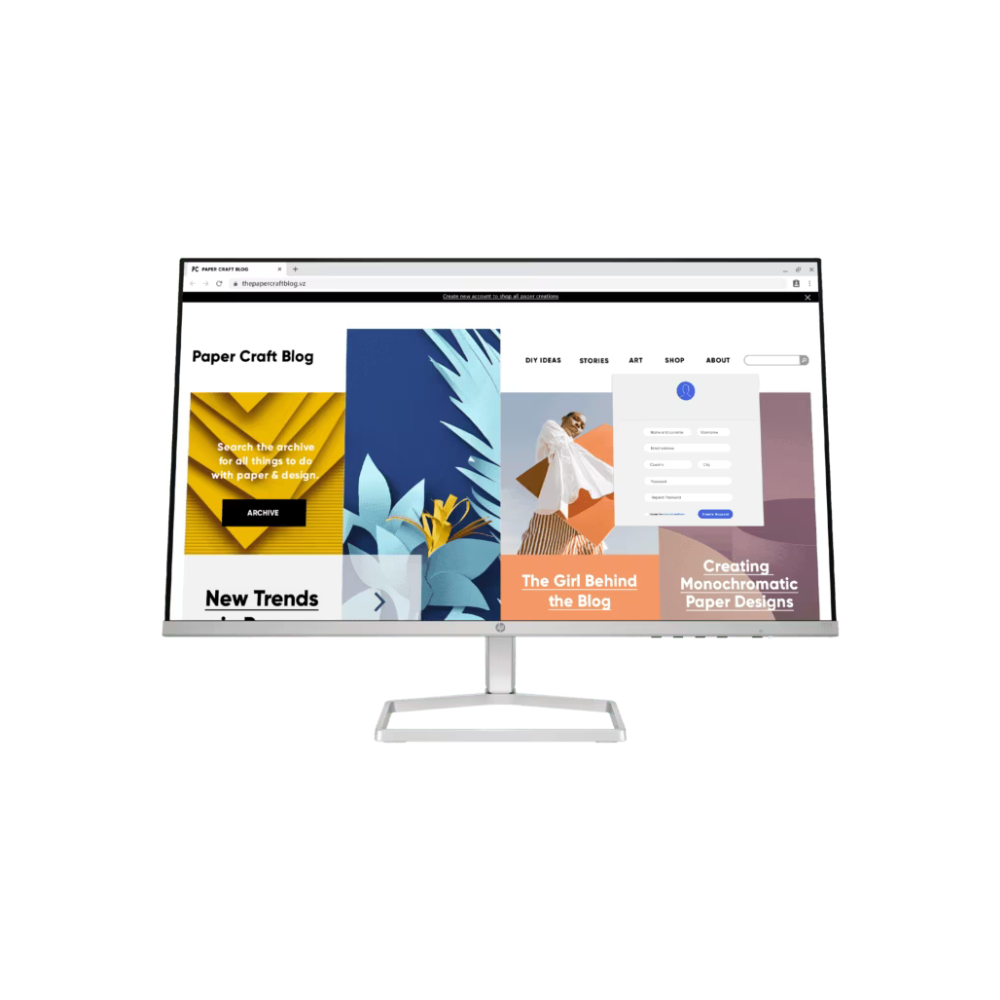 HP 527SF (94F45A6) – 27" IPS FHD Ultra Thin Borderless, 100Hz, 5ms, VGA + Dual HDMI, Tilt Adjustable, 3 Years Warranty