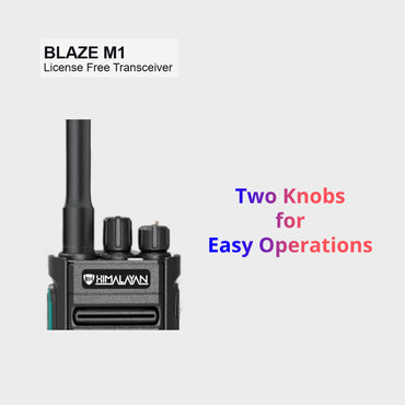 Himalayan Walkie Talkie Blaze M1 – PMR Lic-Free 446 MHz, Long-Range, Rugged Design - top view