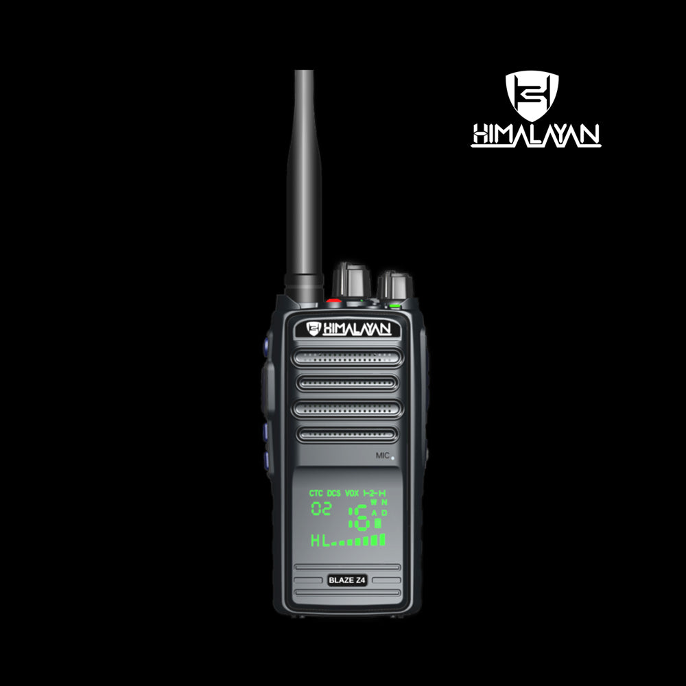 Himalayan Walkie Talkie Blaze Z4 – PMR Lic-Free 446 MHz, Long-Range, Rugged Design - Front View