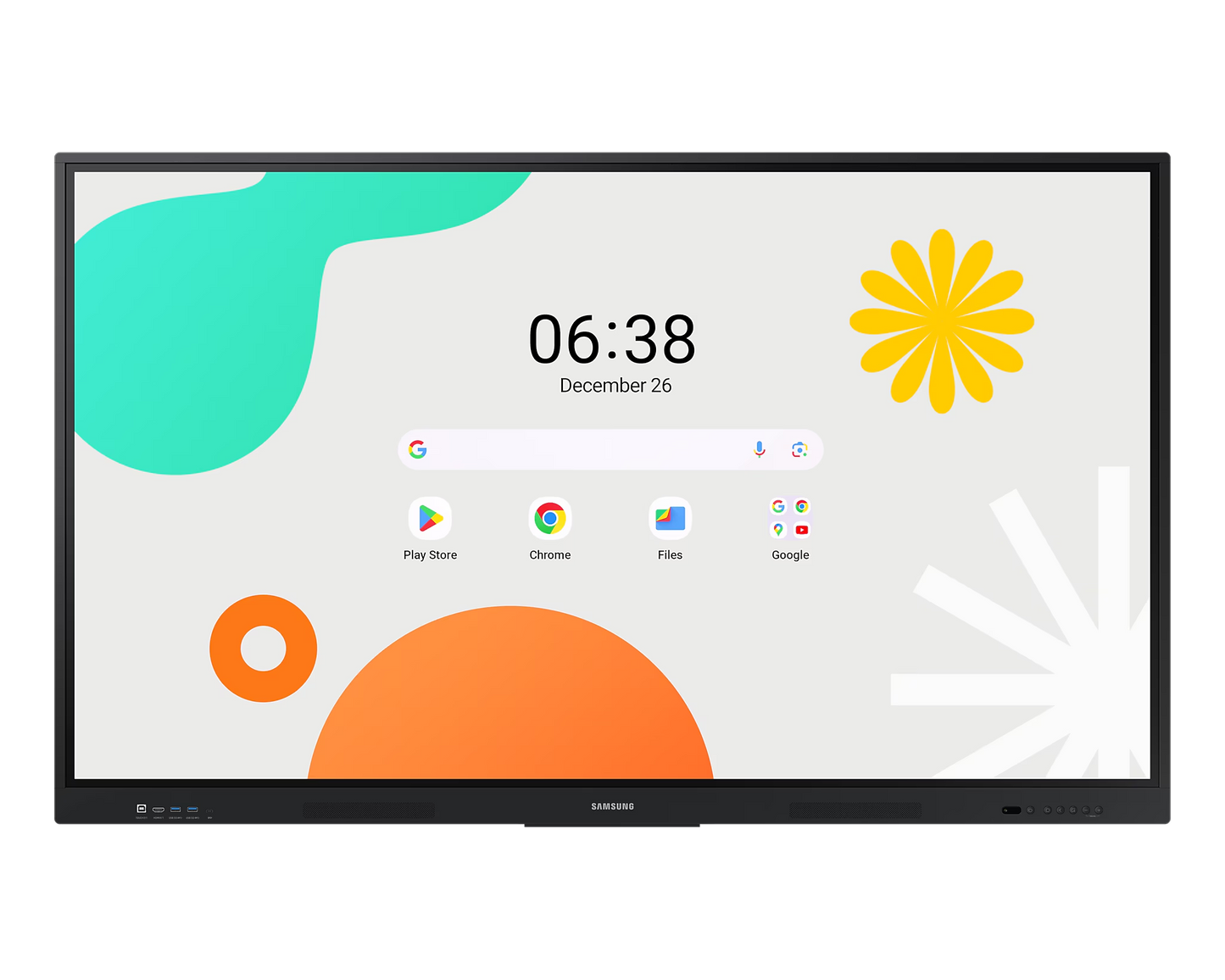 Samsung WA75F 75-Inch Interactive Display (LH75WAFWLNCXXL) – 4K UHD Flip Pro, Touchscreen Collaboration Display, 16/7 Operation, 3 Year On-Site Warranty - front view
