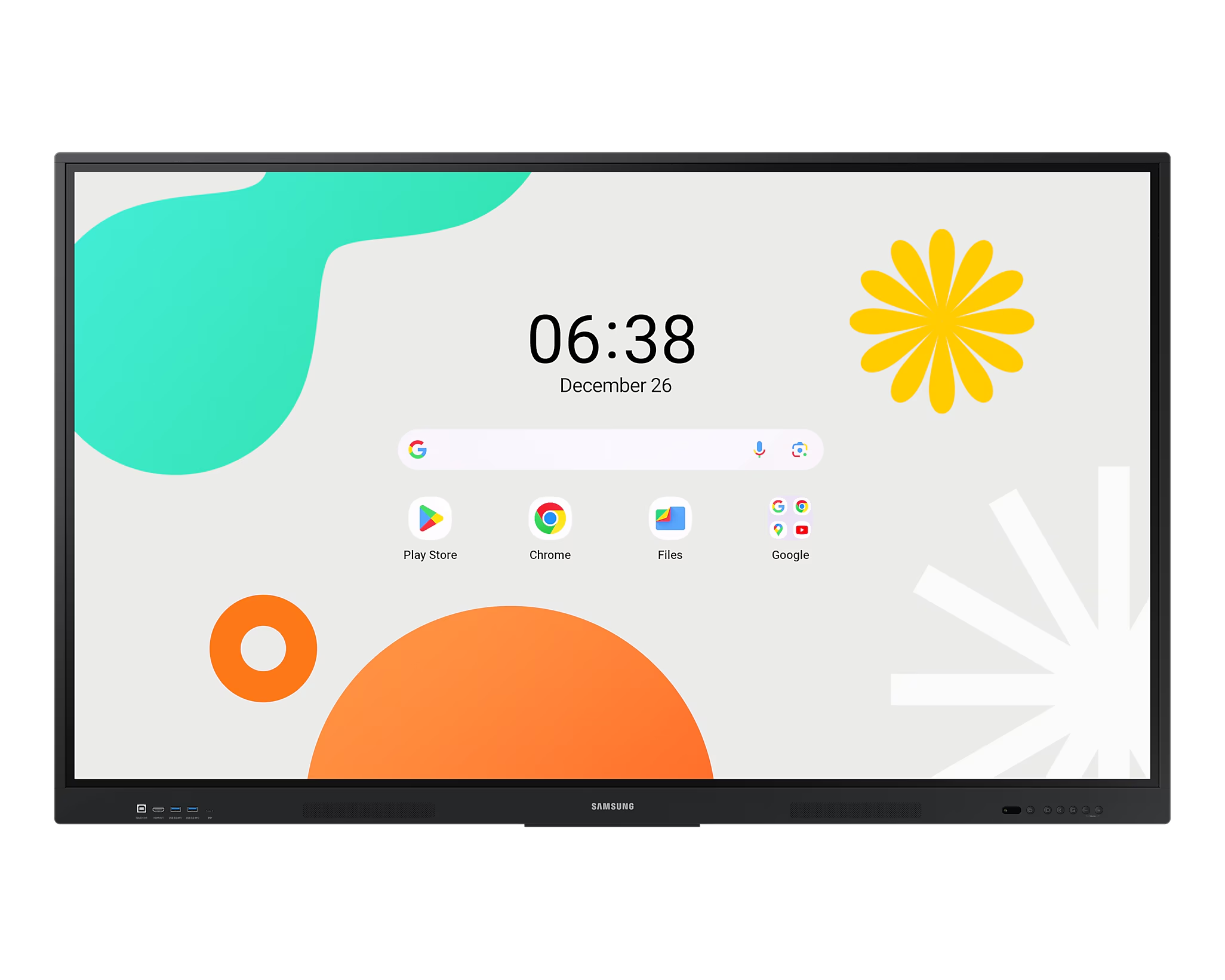 Samsung WA75F 75-Inch Interactive Display (LH75WAFWLNCXXL) – 4K UHD Flip Pro, Touchscreen Collaboration Display, 16/7 Operation, 3 Year On-Site Warranty - front view