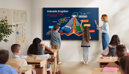Samsung WA75F 75-Inch Interactive Display (LH75WAFWLNCXXL) – 4K UHD Flip Pro, Touchscreen Collaboration Display, 16/7 Operation, 3 Year On-Site Warranty - classroom view
