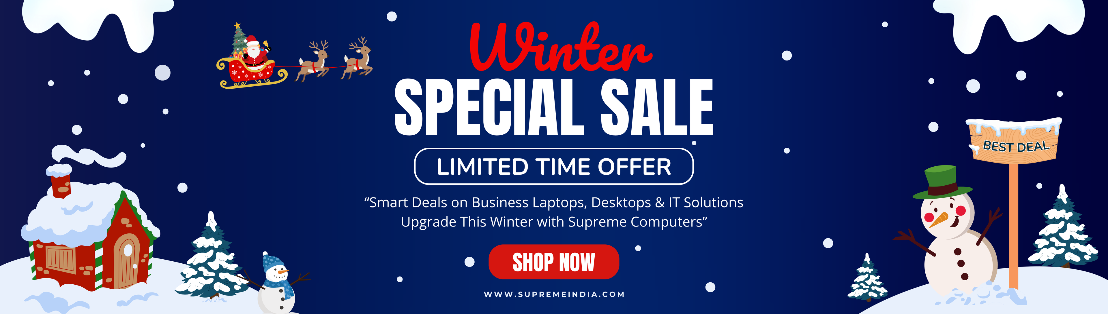 Winter Sale in Chennai, Tamilnadu. Supreme Computers. Best Offer for laptops, desktop and IT Products.